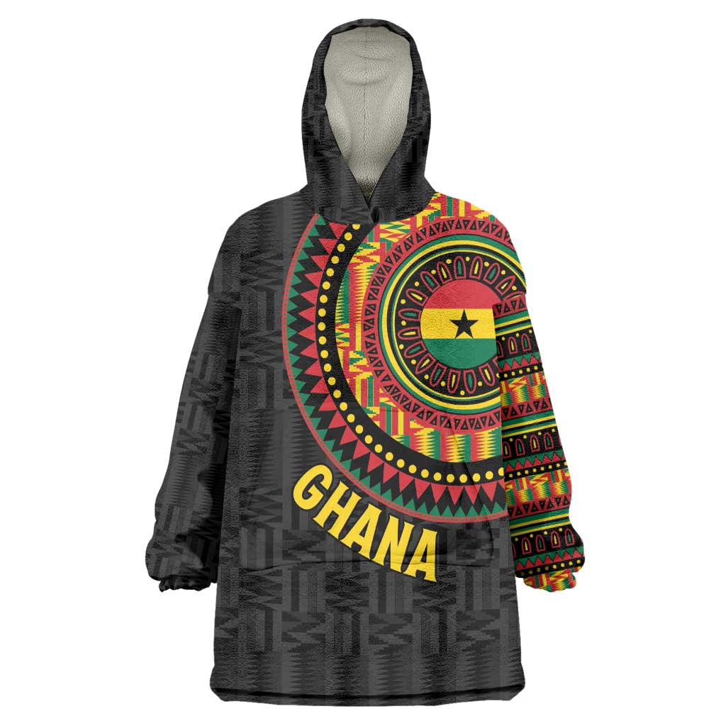 Personalised Ghana African Tribal Mix Kente Patterns Wearable Blanket Hoodie Chest Arm Tattoo LT15