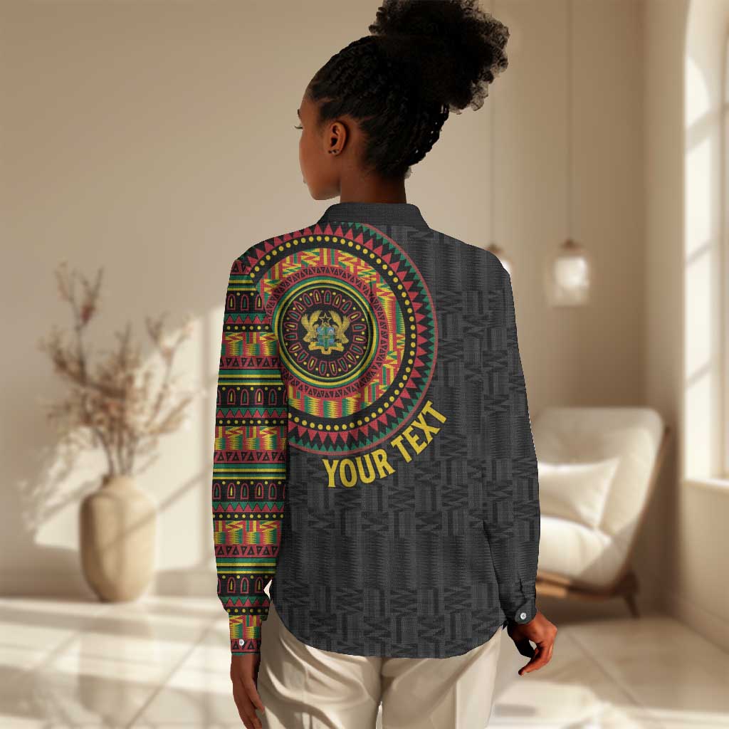 Personalised Ghana African Tribal Mix Kente Patterns Women Casual Shirt Chest Arm Tattoo LT15
