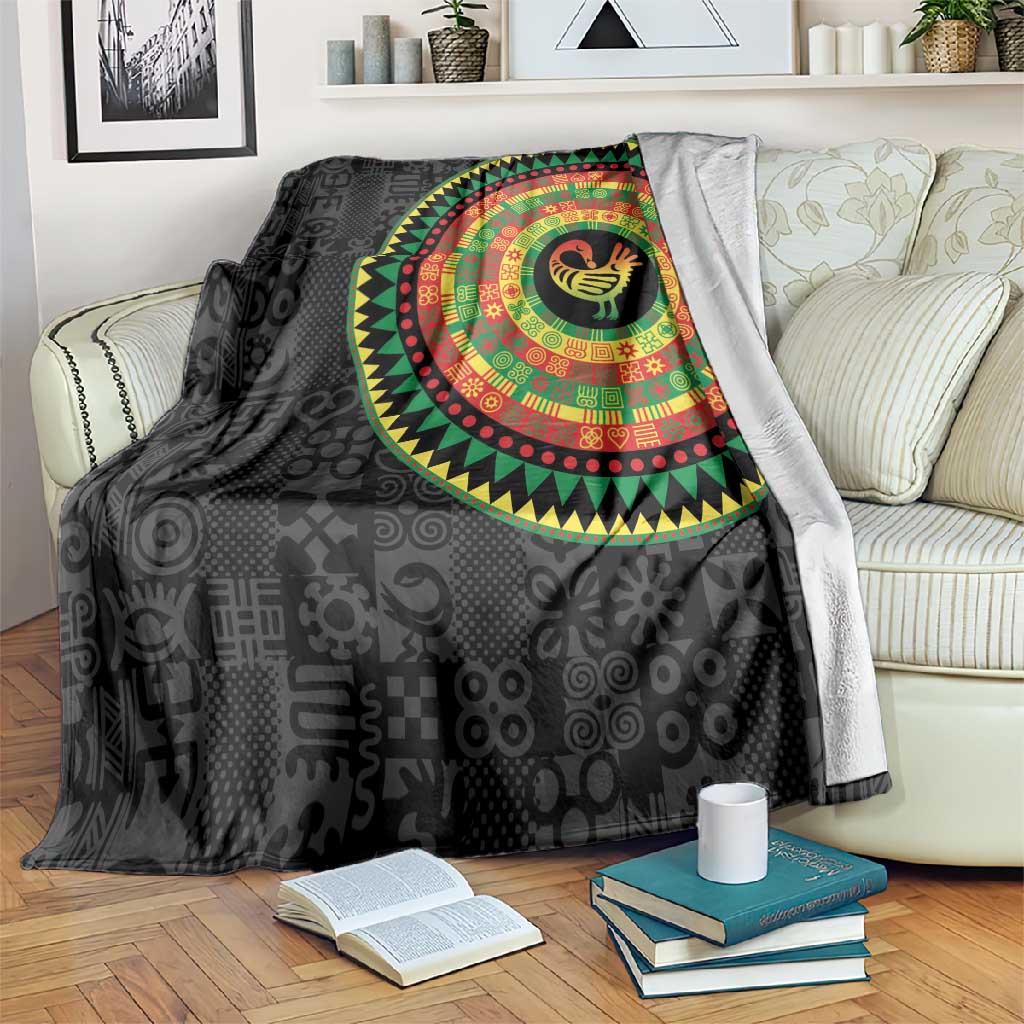 African Sankofa Bird Blanket Adinkra Symbols - Chest Arm Tattoo LT15