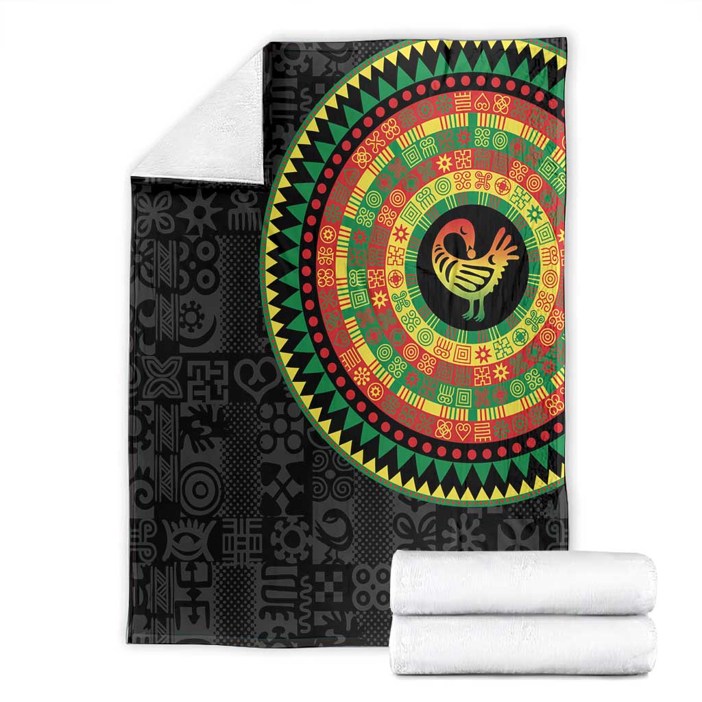 African Sankofa Bird Blanket Adinkra Symbols - Chest Arm Tattoo LT15