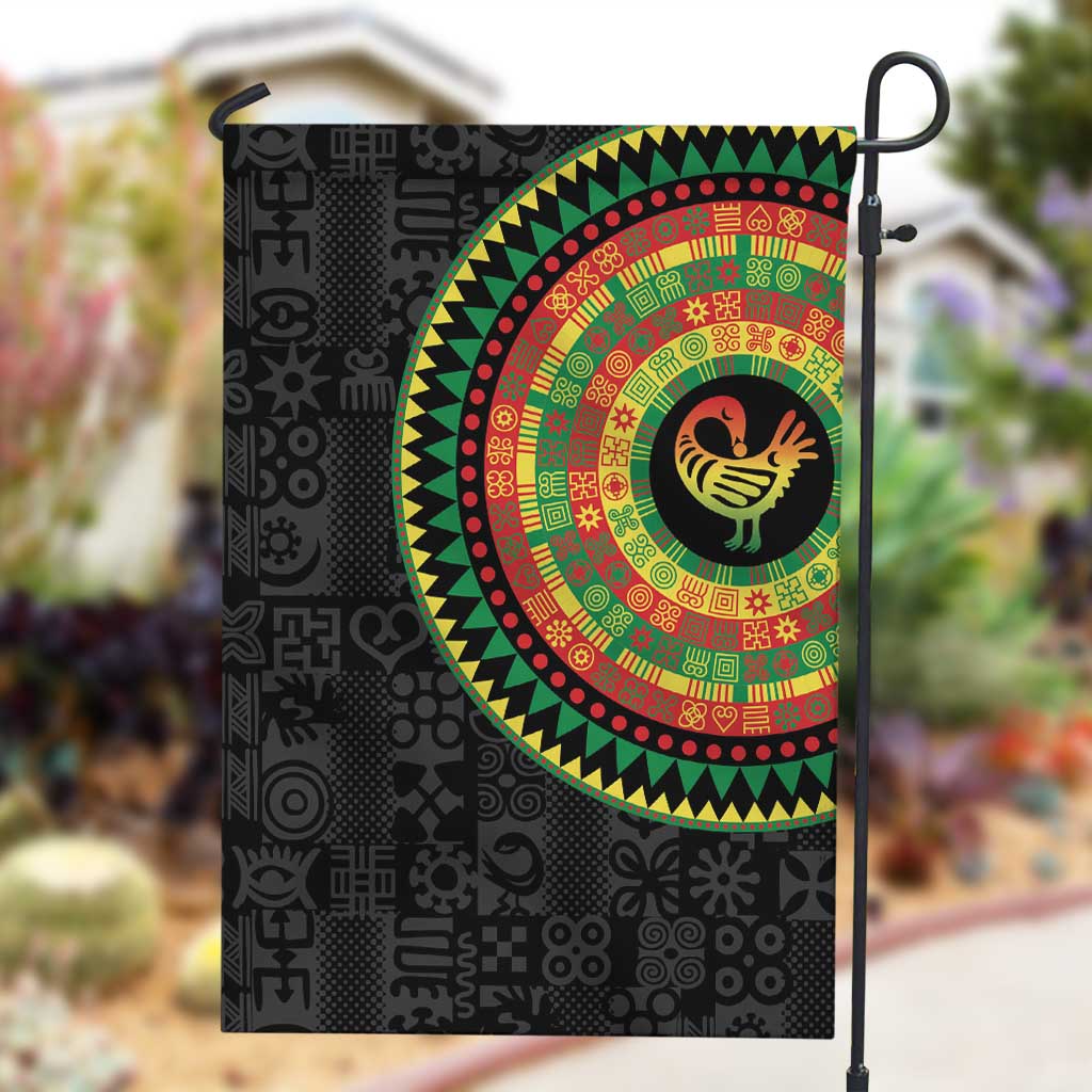 African Sankofa Bird Garden Flag Adinkra Symbols - Chest Arm Tattoo LT15