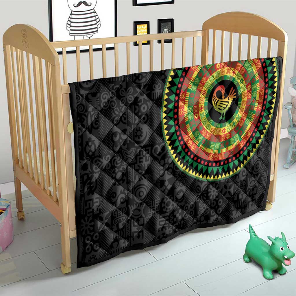 African Sankofa Bird Quilt Adinkra Symbols - Chest Arm Tattoo LT15