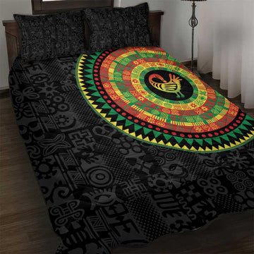 African Sankofa Bird Quilt Bed Set Adinkra Symbols - Chest Arm Tattoo LT15