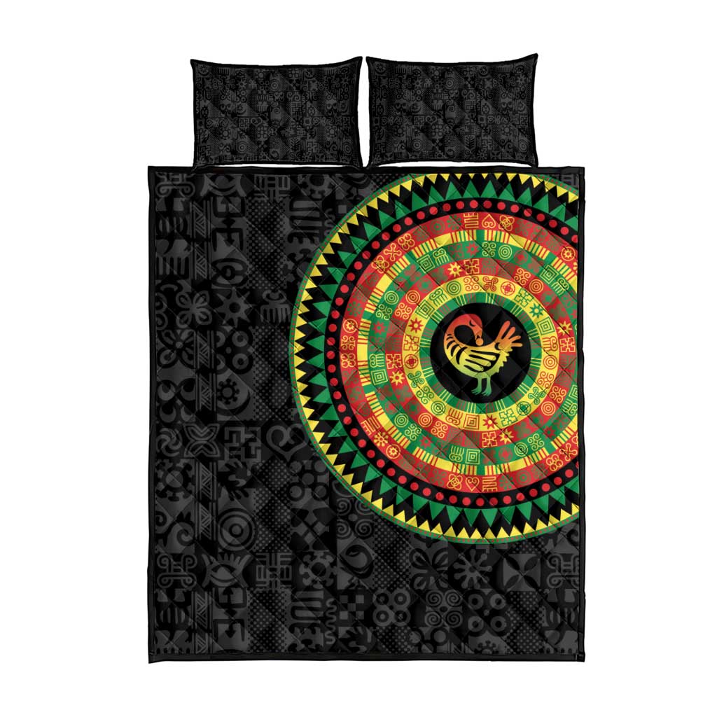 African Sankofa Bird Quilt Bed Set Adinkra Symbols - Chest Arm Tattoo LT15