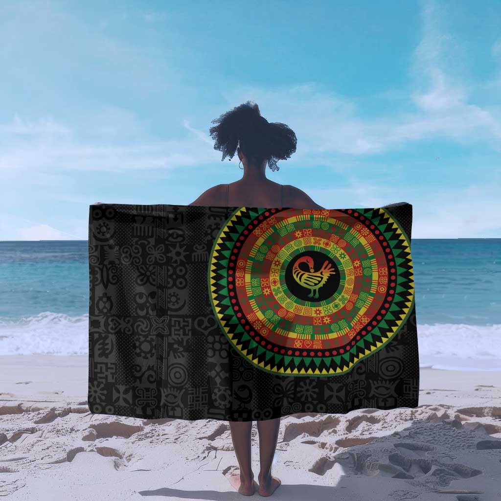 African Sankofa Bird Sarong Adinkra Symbols - Chest Arm Tattoo LT15