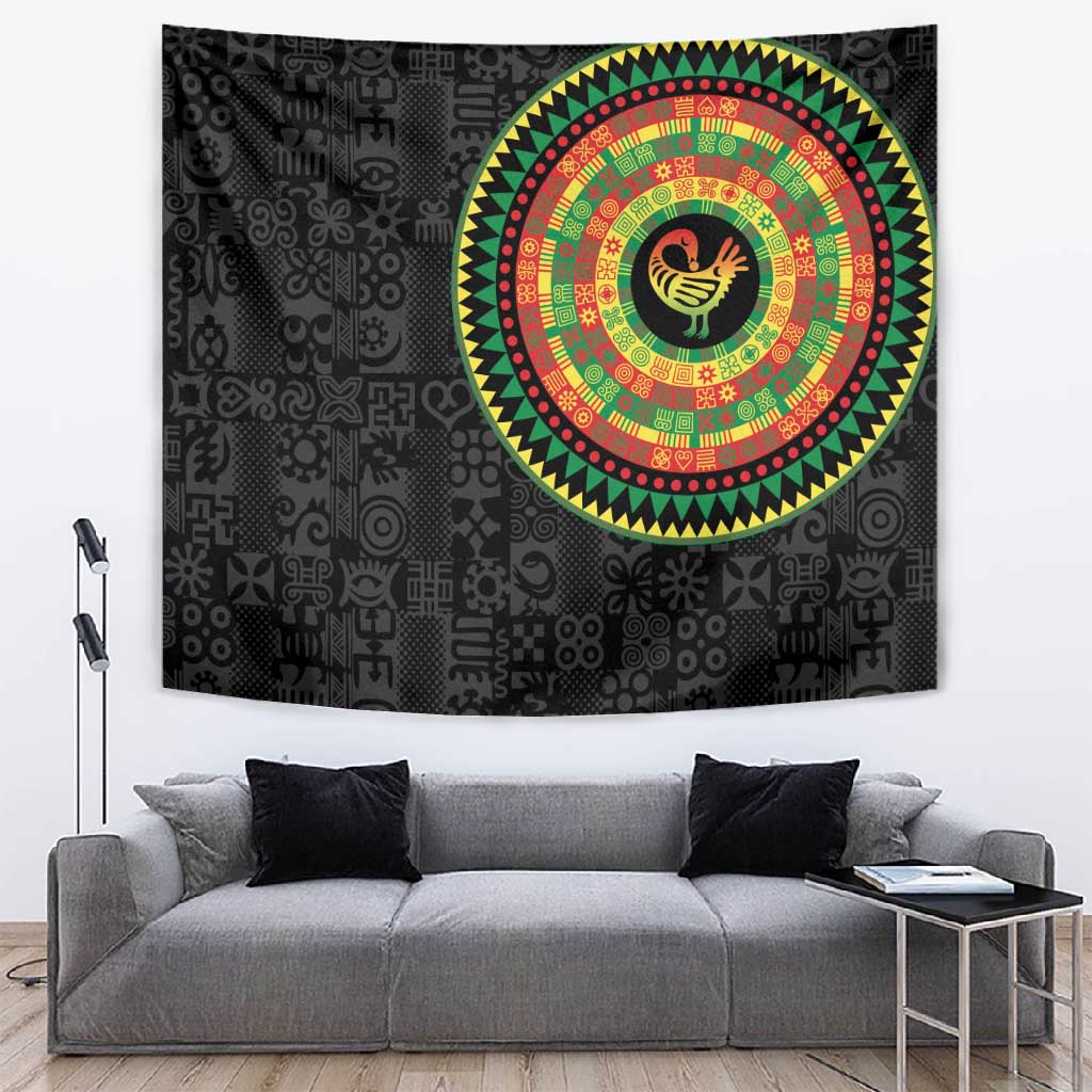 African Sankofa Bird Tapestry Adinkra Symbols - Chest Arm Tattoo LT15