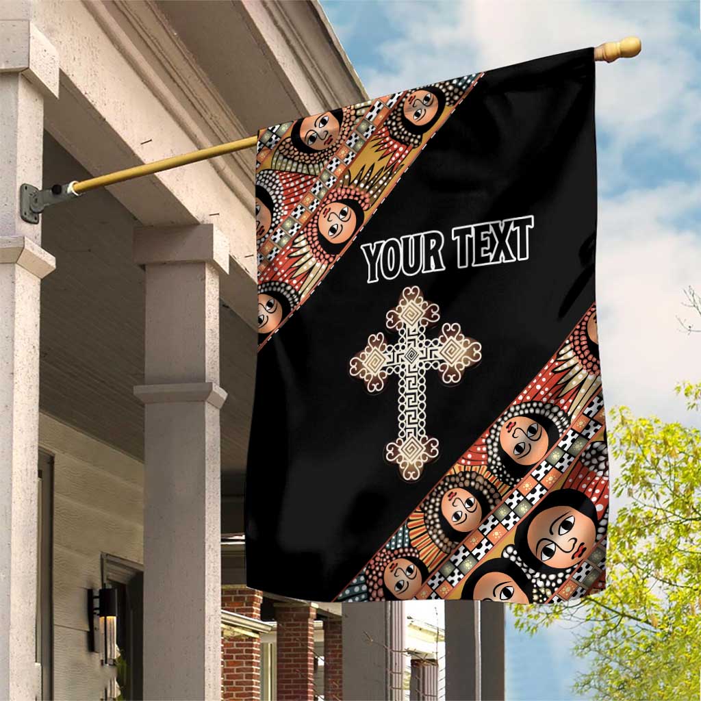 Personalized Ethiopia Garden Flag Ethiopian Orthodox Church Angel Black Color LT15
