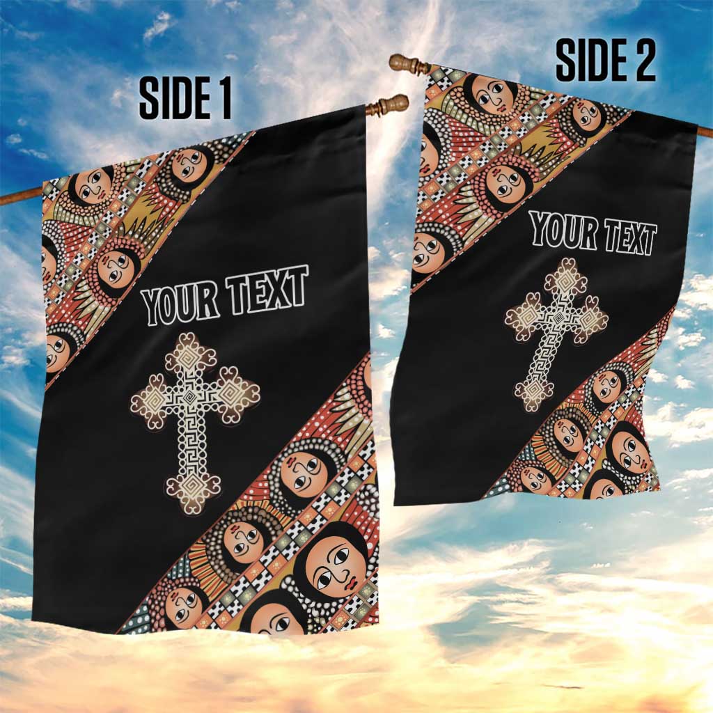 Personalized Ethiopia Garden Flag Ethiopian Orthodox Church Angel Black Color LT15