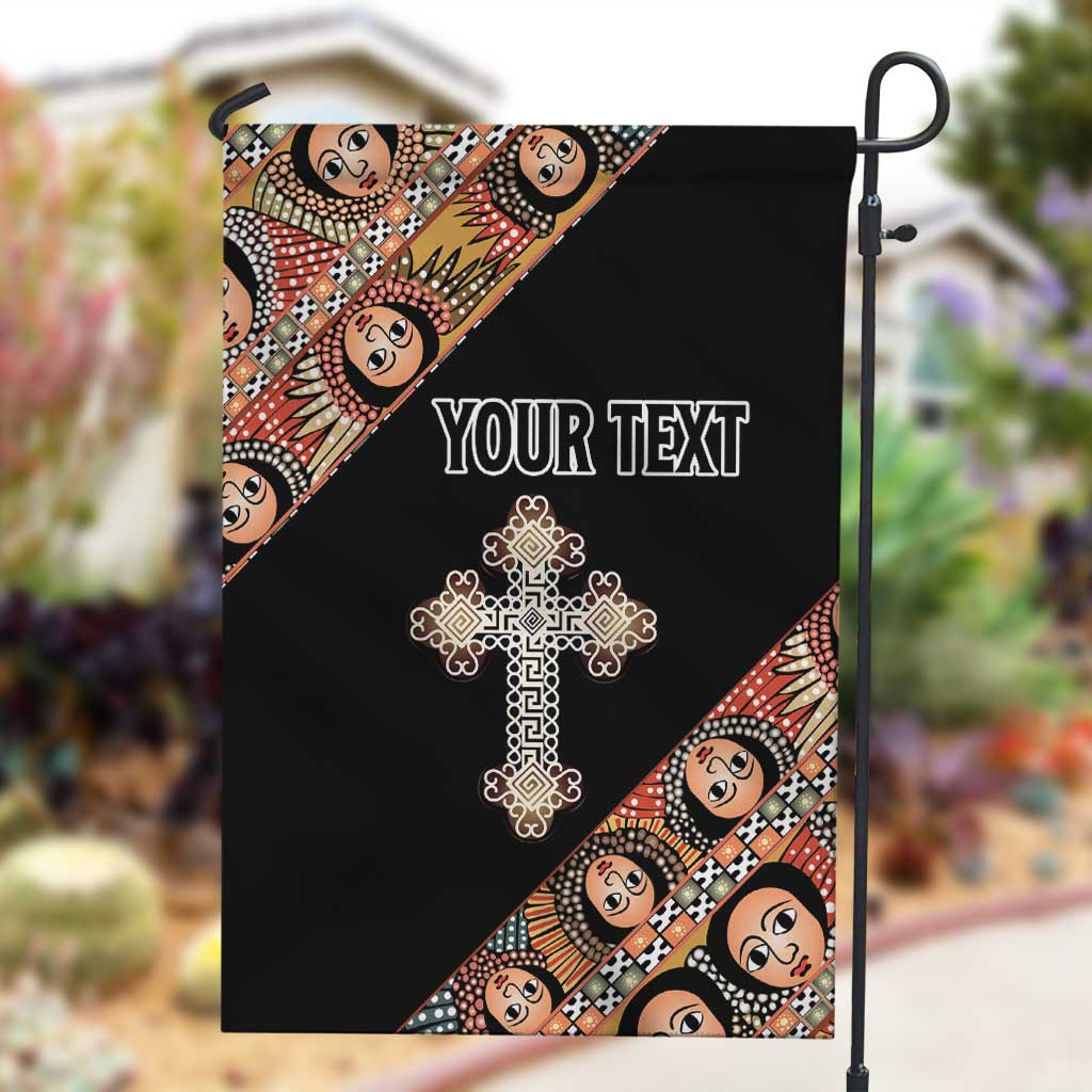 Personalized Ethiopia Garden Flag Ethiopian Orthodox Church Angel Black Color LT15