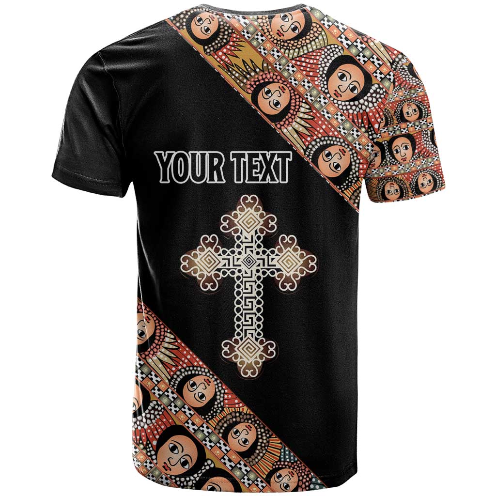 Personalized Ethiopia T shirt Ethiopian Orthodox Church Angel Black Color LT15