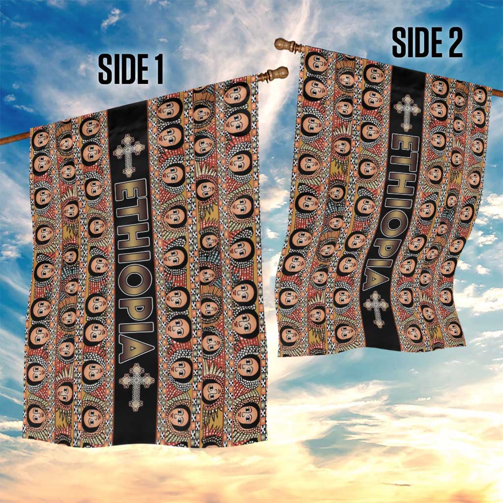 Ethiopia Garden Flag Ethiopian Tewahedo Angel Orthodox Black Color LT15