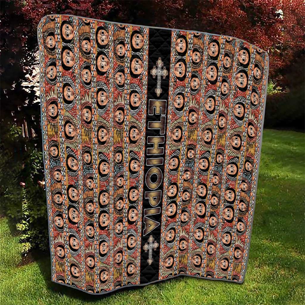 Ethiopia Quilt Ethiopian Tewahedo Angel Orthodox Black Color LT15