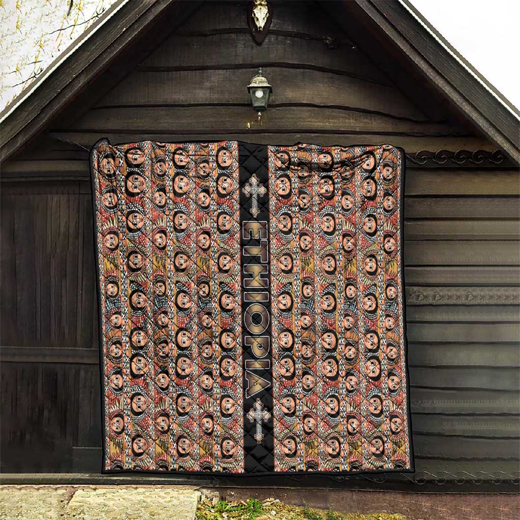 Ethiopia Quilt Ethiopian Tewahedo Angel Orthodox Black Color LT15