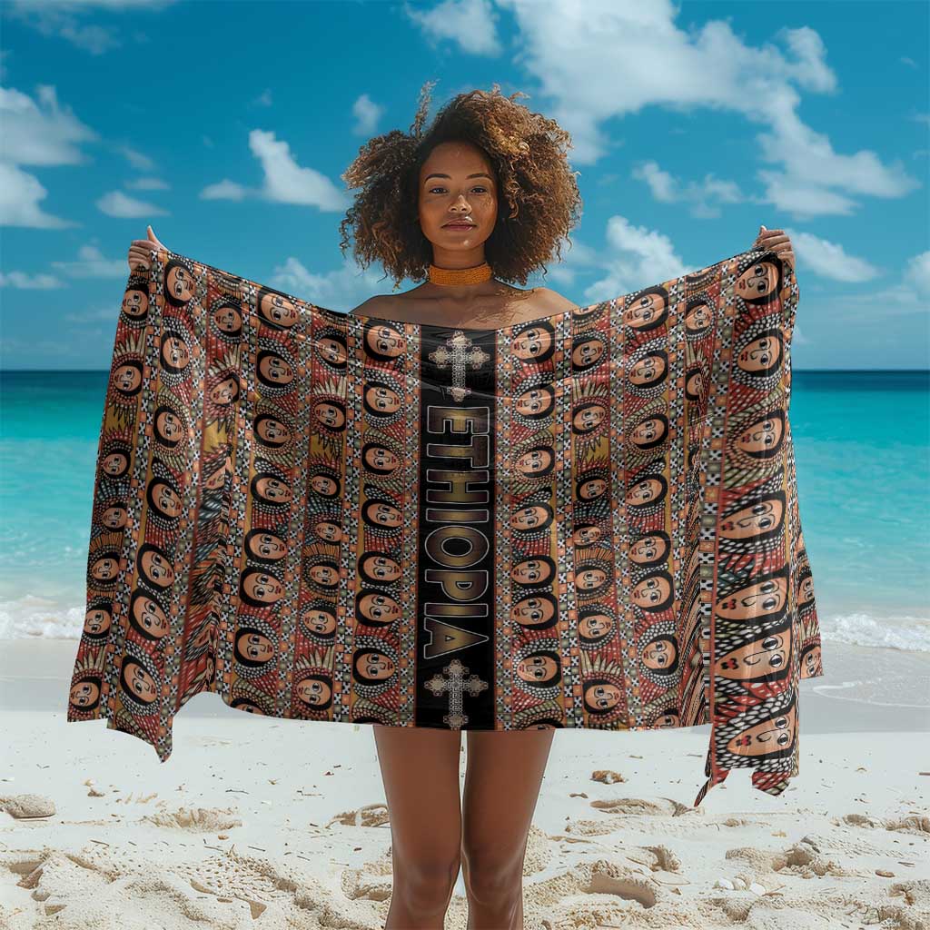 Ethiopia Sarong Ethiopian Tewahedo Angel Orthodox Black Color LT15