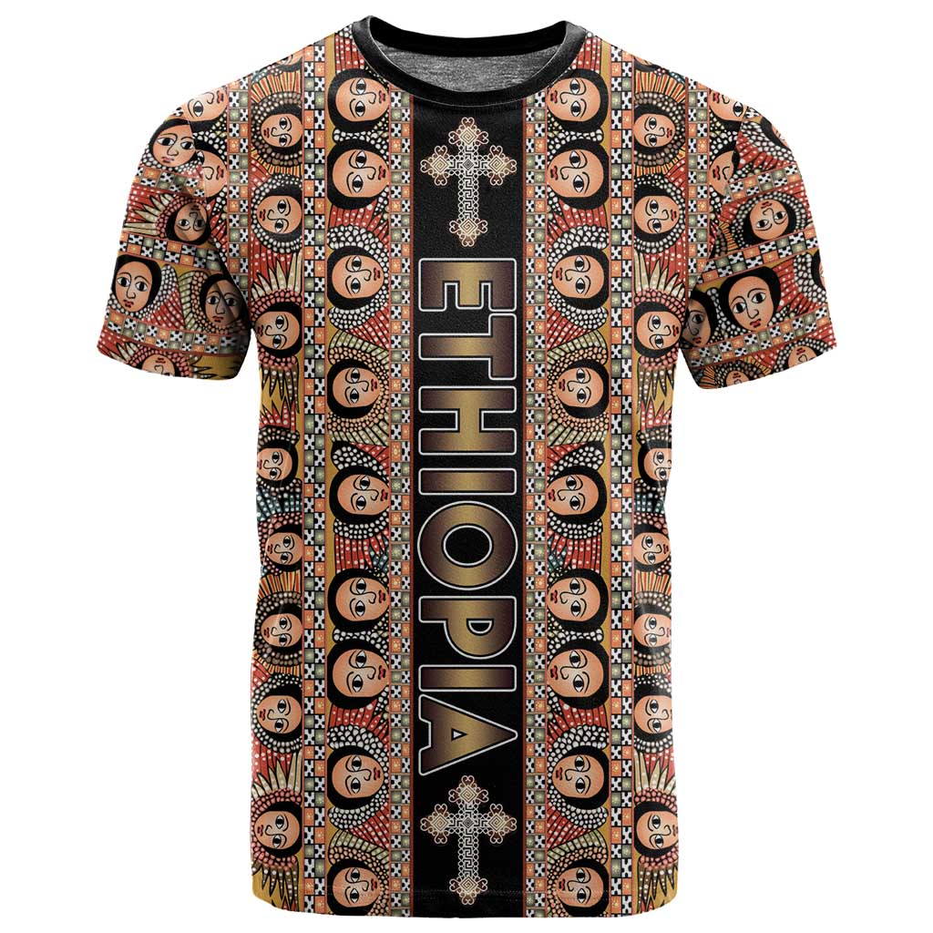 Personalized Ethiopia T shirt Ethiopian Tewahedo Angel Orthodox Black Color LT15