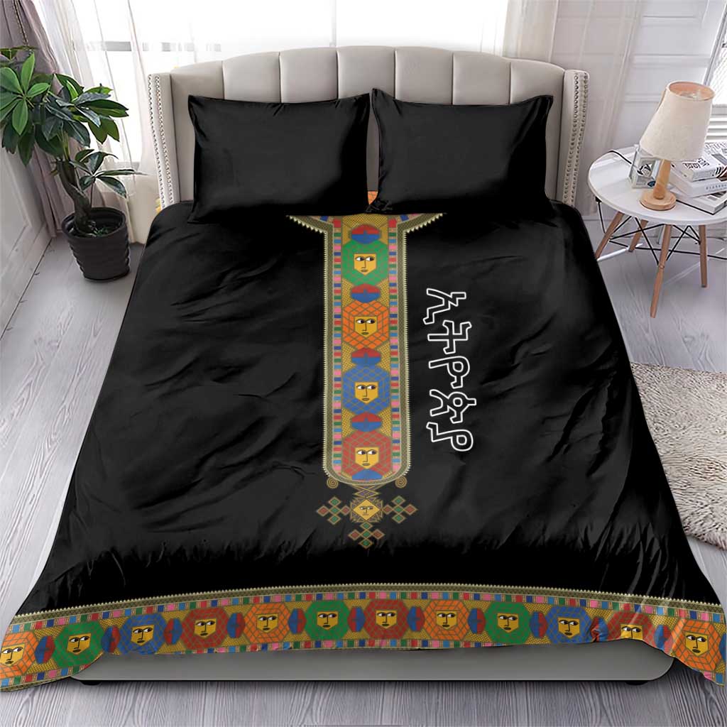 Ethiopia Saba Kemis Habesha Style Bedding Set Black Color LT15