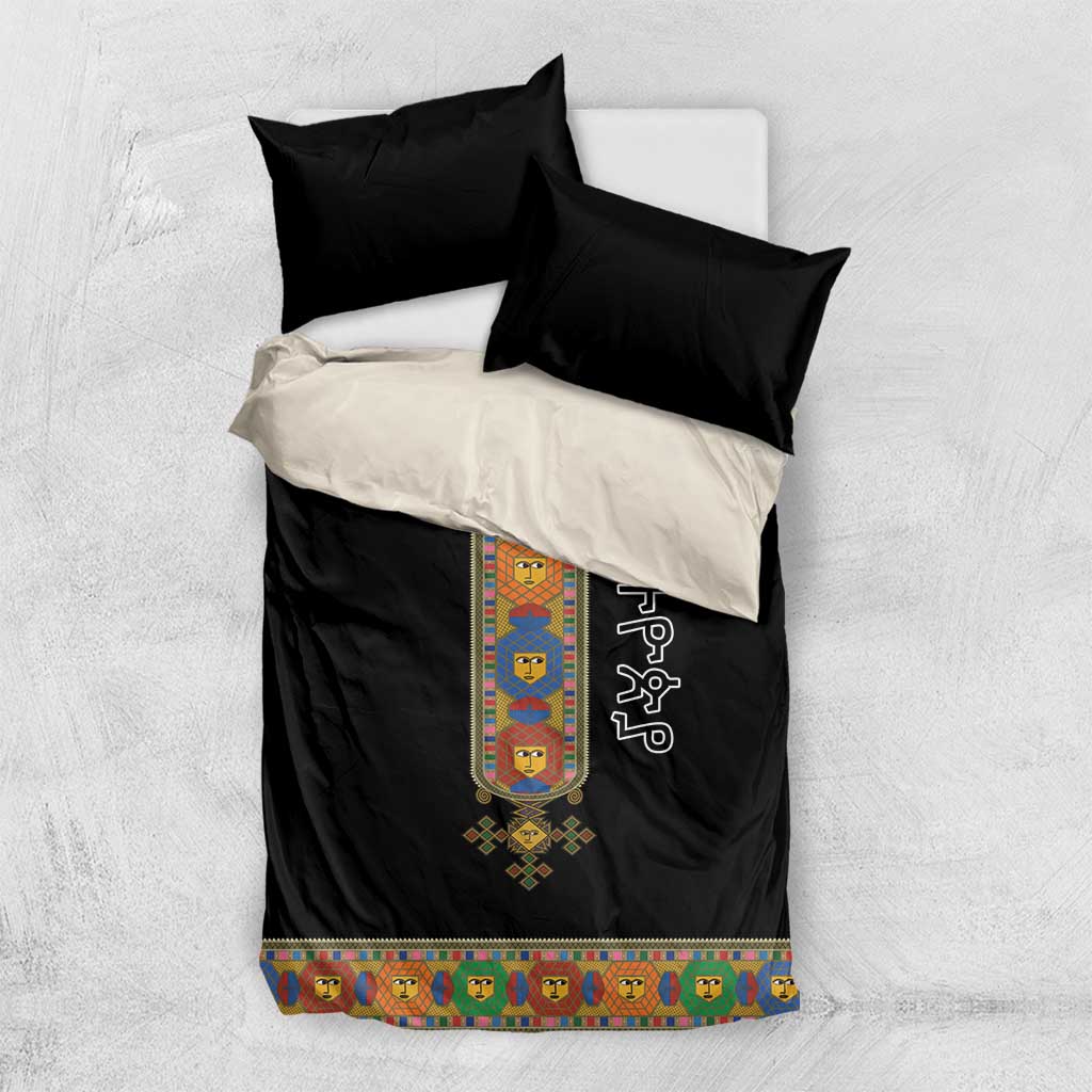 Ethiopia Saba Kemis Habesha Style Bedding Set Black Color LT15
