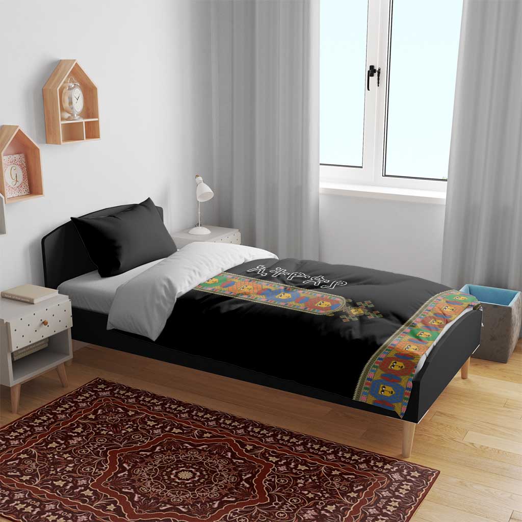 Ethiopia Saba Kemis Habesha Style Bedding Set Black Color LT15
