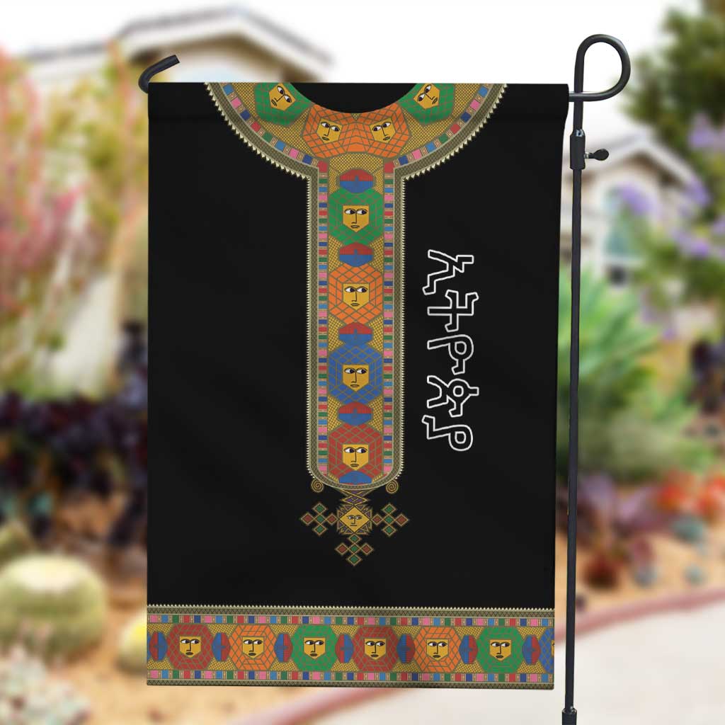 Ethiopia Saba Kemis Habesha Style Garden Flag Black Color LT15