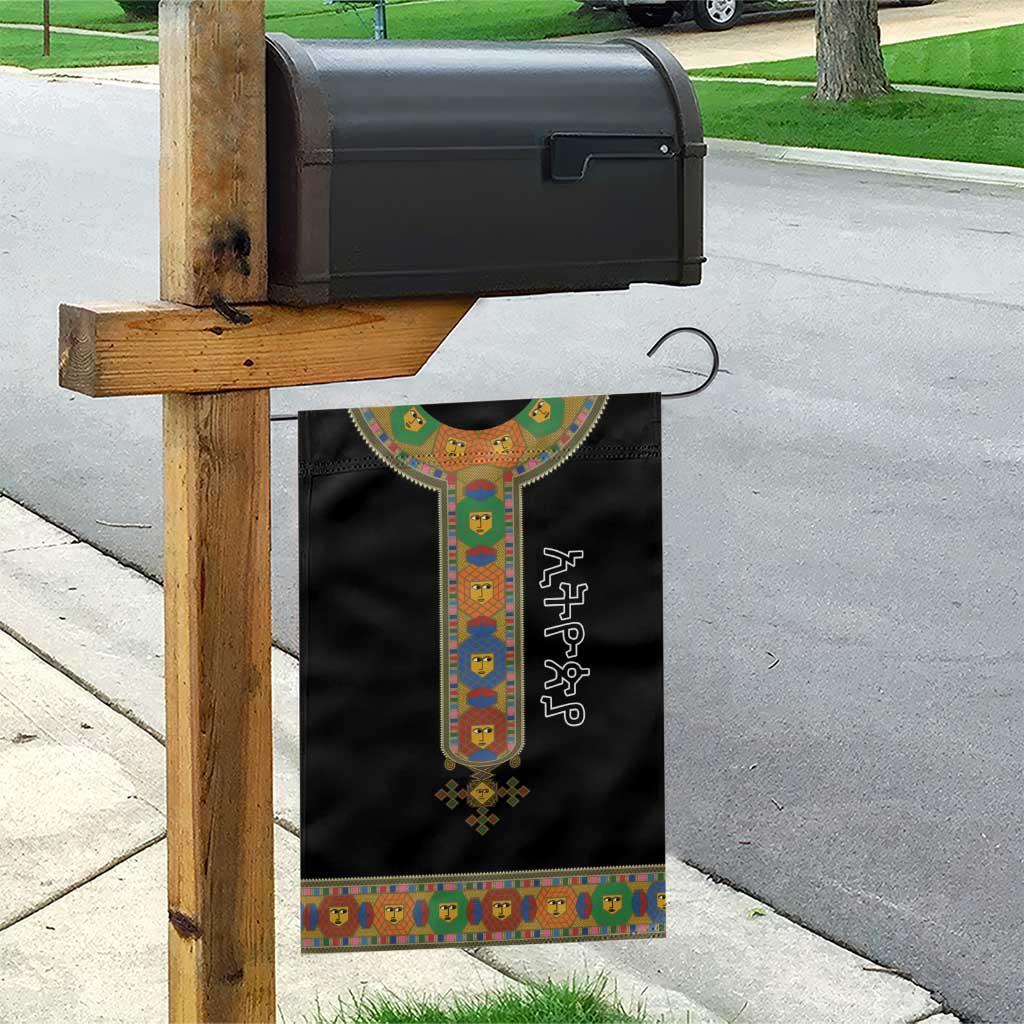Ethiopia Saba Kemis Habesha Style Garden Flag Black Color LT15
