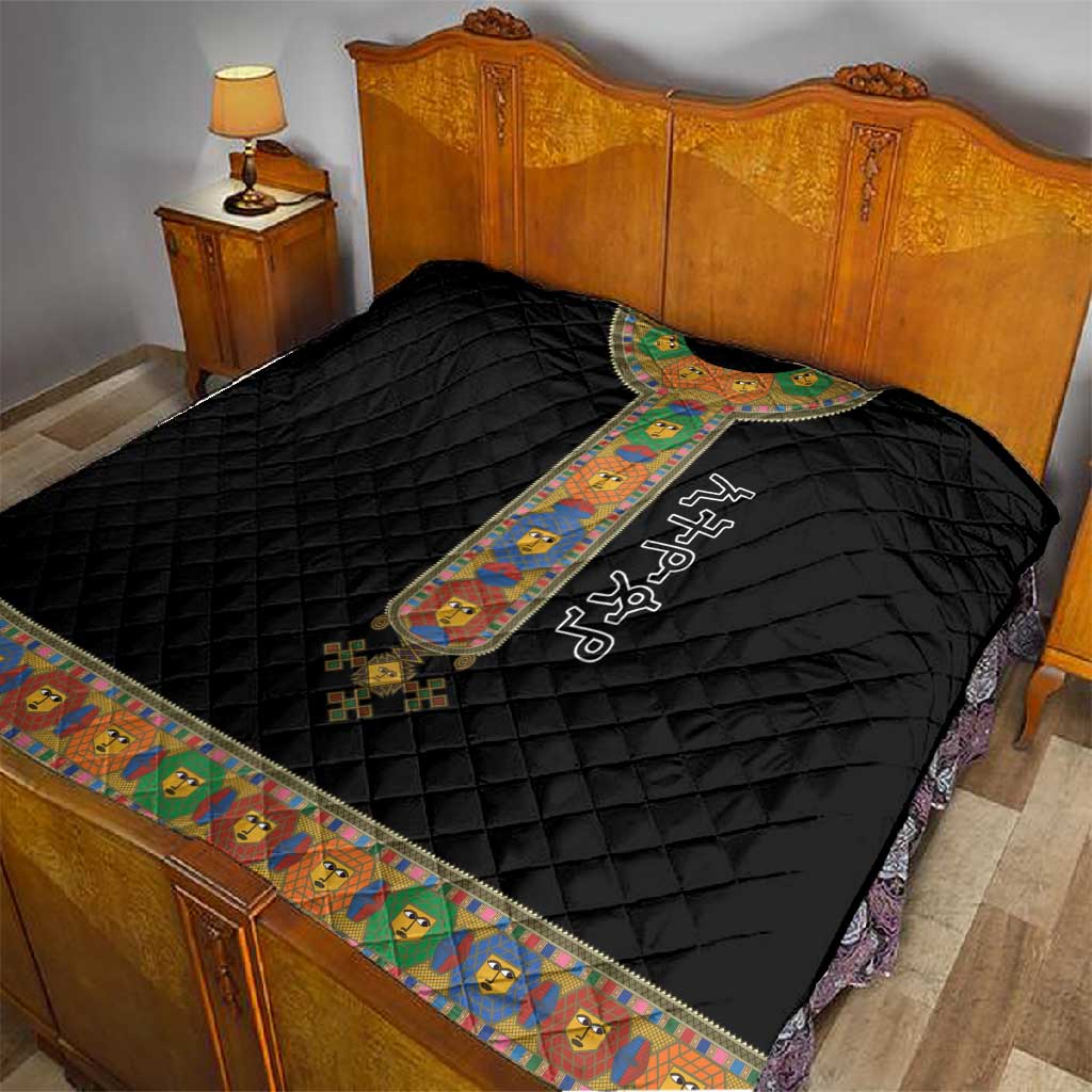 Ethiopia Saba Kemis Habesha Style Quilt Black Color LT15