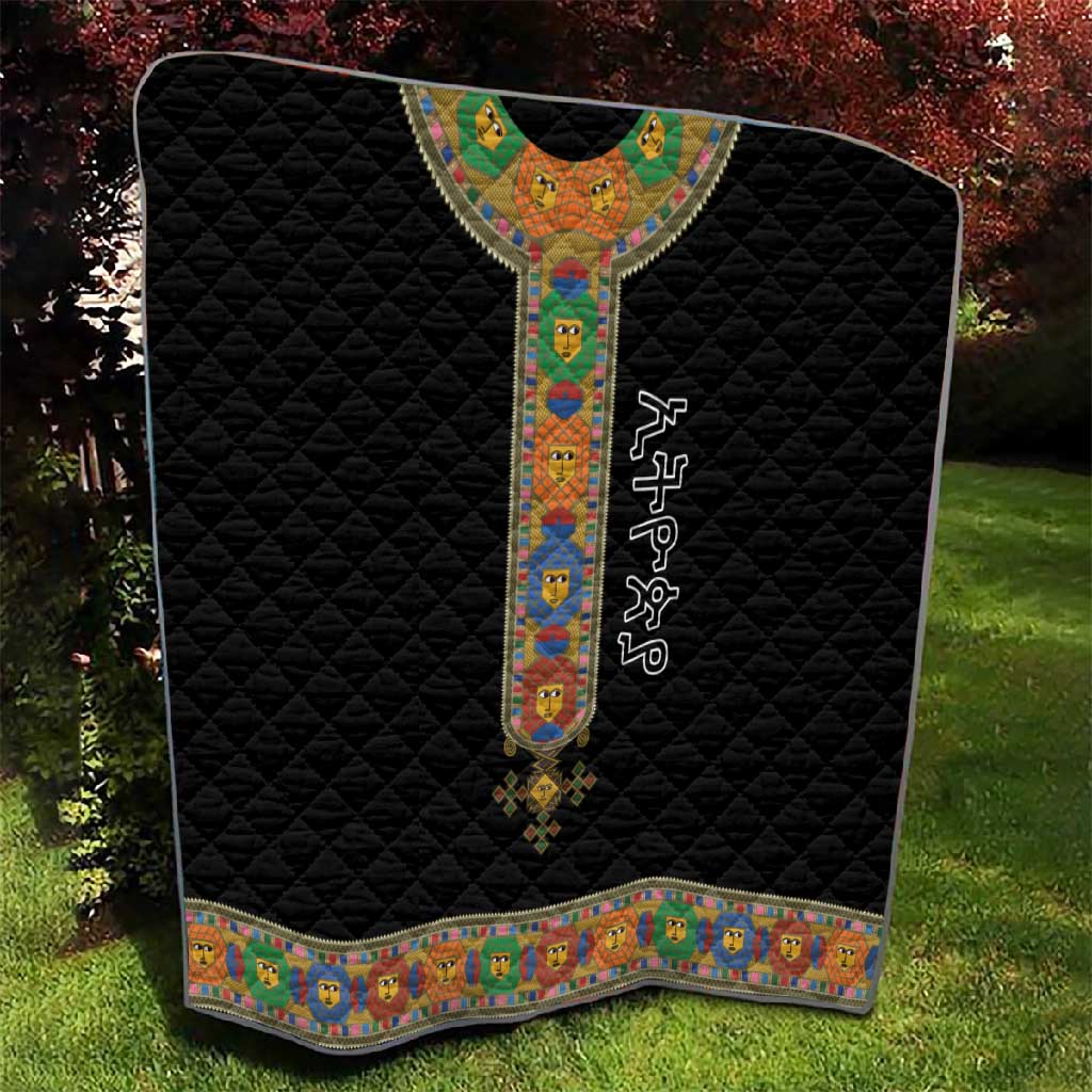 Ethiopia Saba Kemis Habesha Style Quilt Black Color LT15