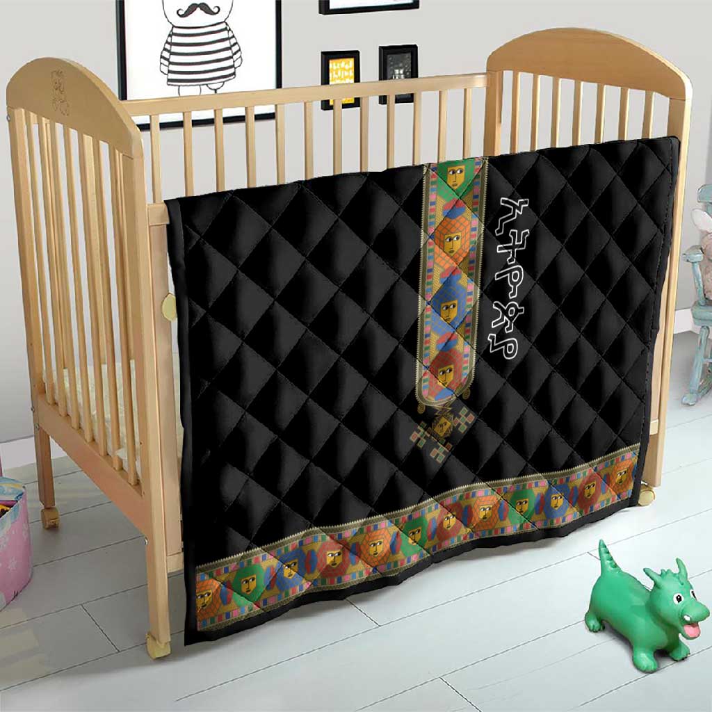 Ethiopia Saba Kemis Habesha Style Quilt Black Color LT15