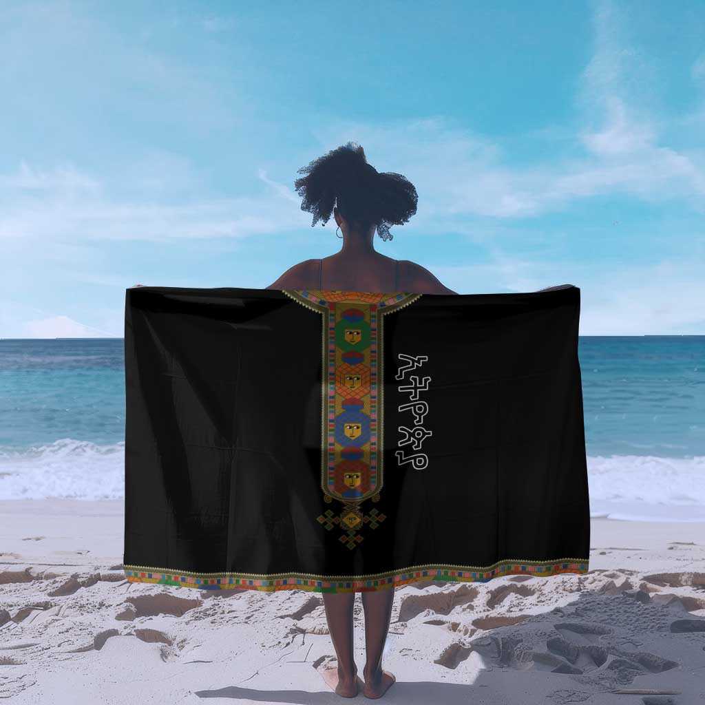 Ethiopia Saba Kemis Habesha Style Sarong Black Color LT15
