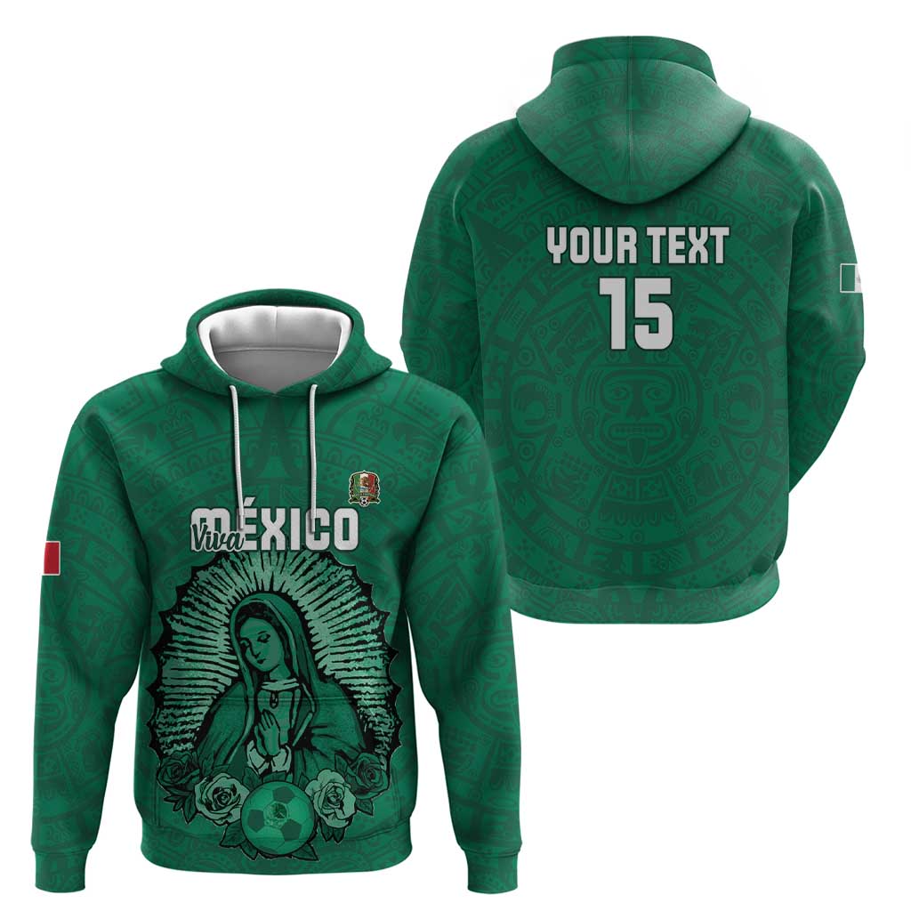 Custom Mexico Guadalupe Football Hoodie Viva Mexico LT15