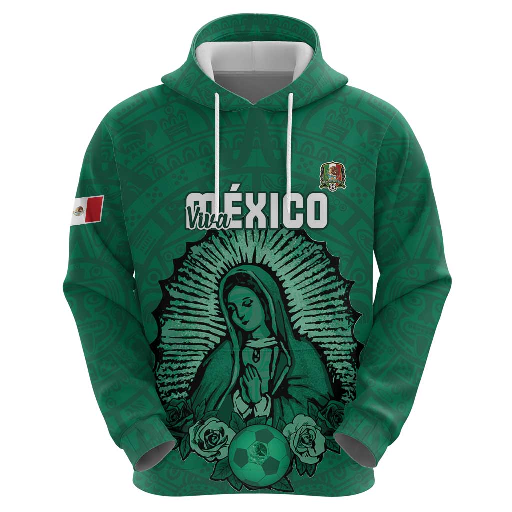 Custom Mexico Guadalupe Football Hoodie Viva Mexico LT15