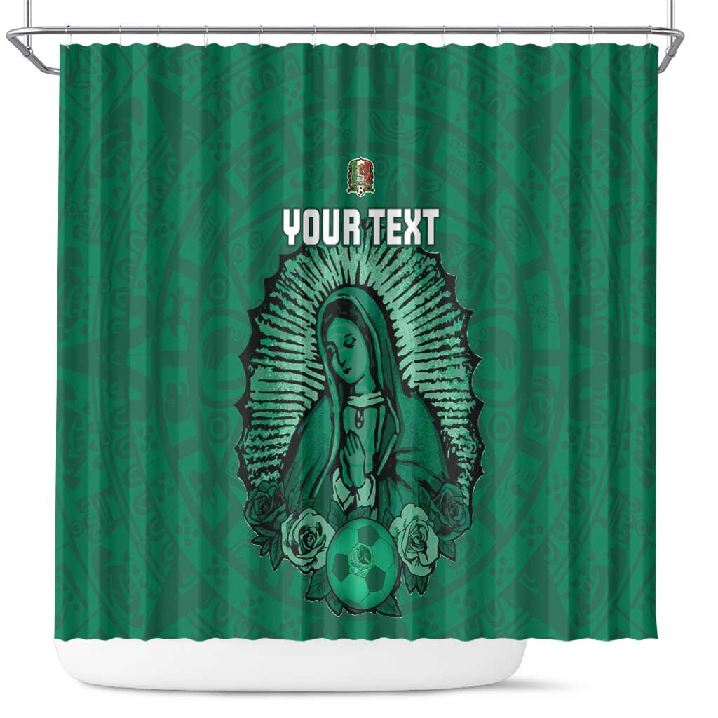 Custom Mexico Guadalupe Football Shower Curtain Viva Mexico LT15