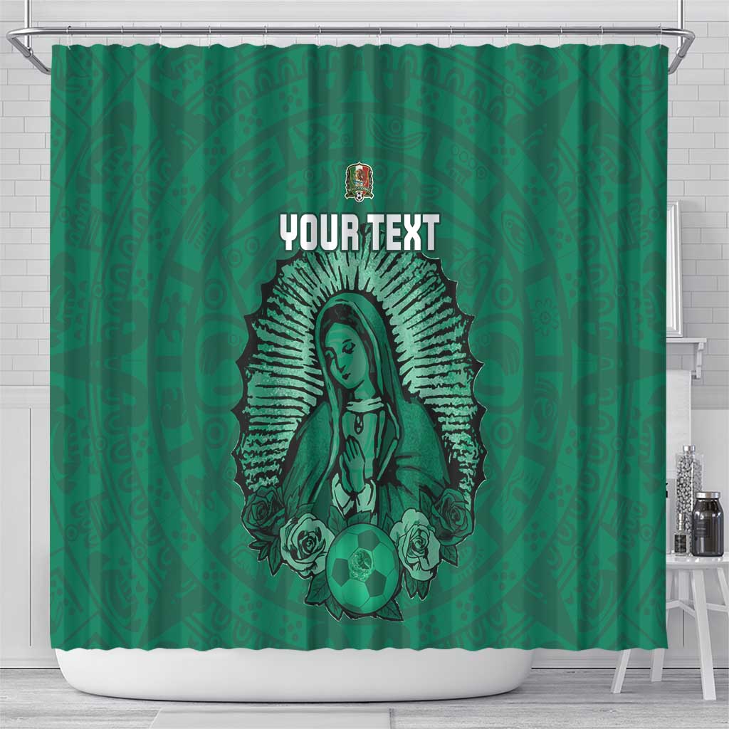 Custom Mexico Guadalupe Football Shower Curtain Viva Mexico LT15