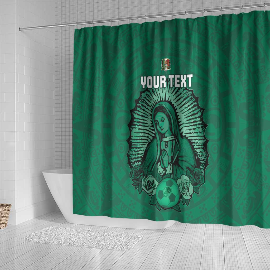 Custom Mexico Guadalupe Football Shower Curtain Viva Mexico LT15