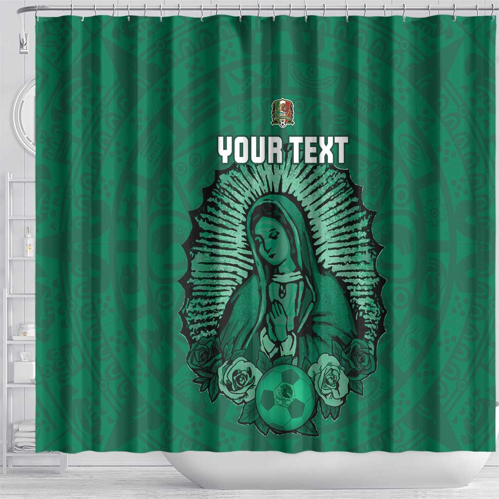 Custom Mexico Guadalupe Football Shower Curtain Viva Mexico LT15