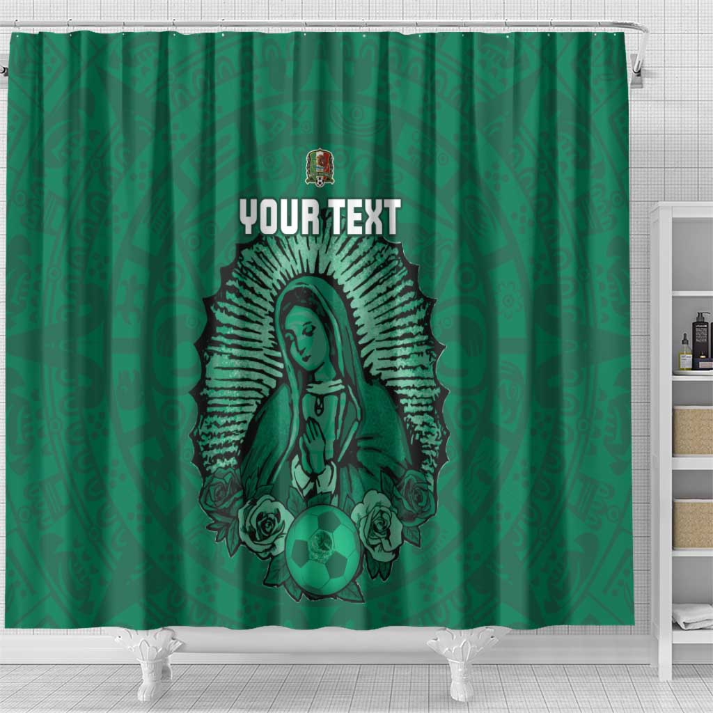 Custom Mexico Guadalupe Football Shower Curtain Viva Mexico LT15
