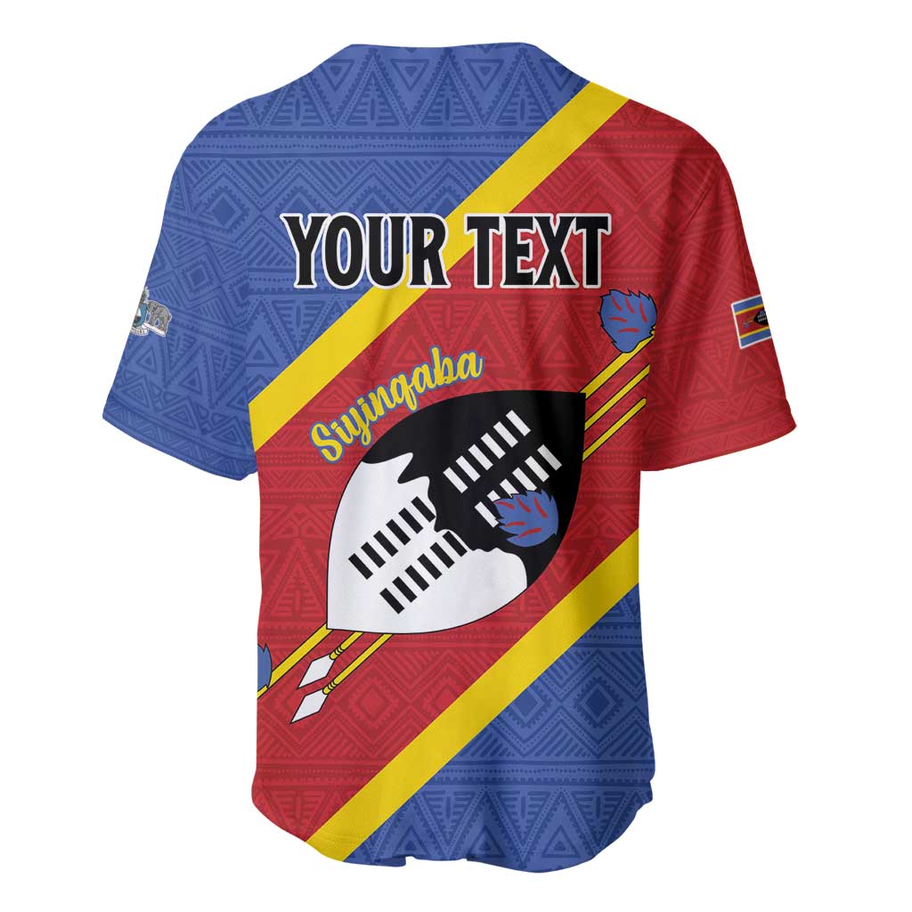 Personalized Happy Swaziland National Flag Day Baseball Jersey Nguni Shield Flag Style - African Pattern LT15