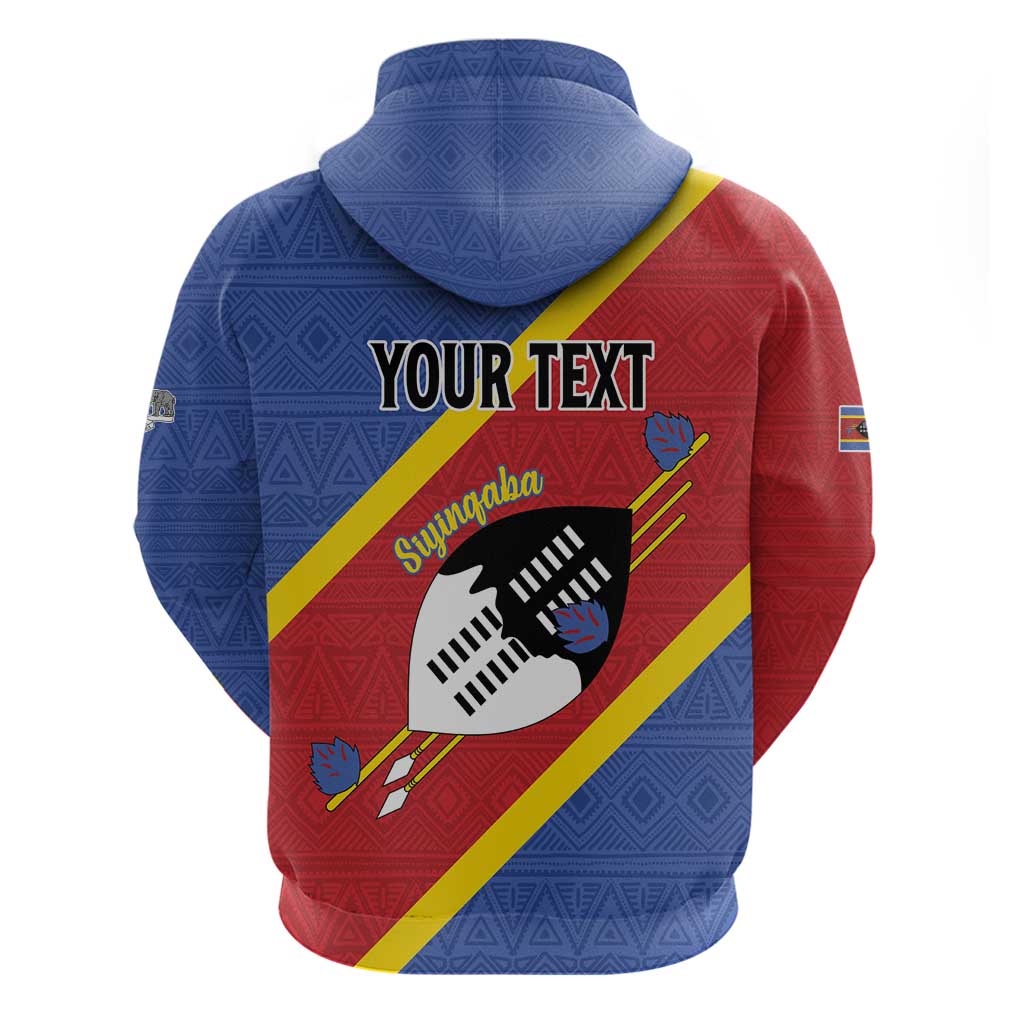 Personalized Eswatini National Flag Day Hoodie Nguni Shield Flag Style LT15