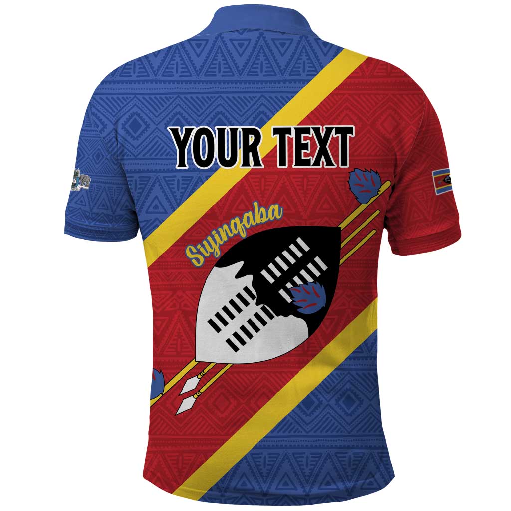 Personalized Eswatini National Flag Day Polo Shirt Nguni Shield Flag Style LT15