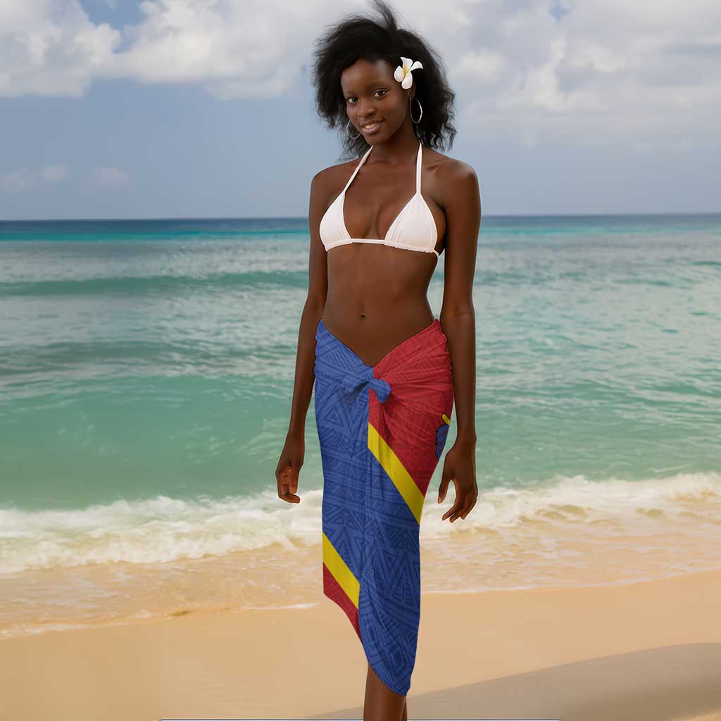 Personalized Happy Swaziland National Flag Day Sarong Nguni Shield Flag Style - African Pattern LT15