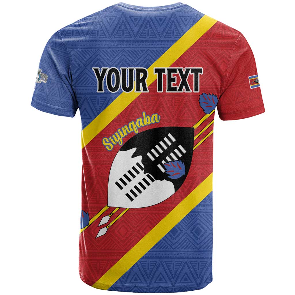 Personalized Happy Swaziland National Flag Day T shirt Nguni Shield Flag Style - African Pattern LT15