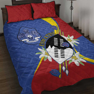 Umbuso weSwatini Quilt Bed Set Nguni Shield Edelweiss Flower LT15