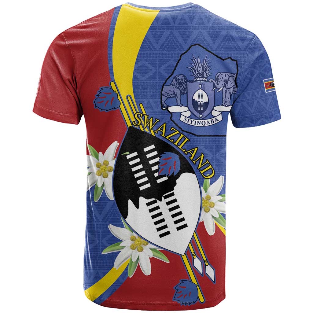 Umbuso weSwatini T shirt Nguni Shield Edelweiss Flower LT15