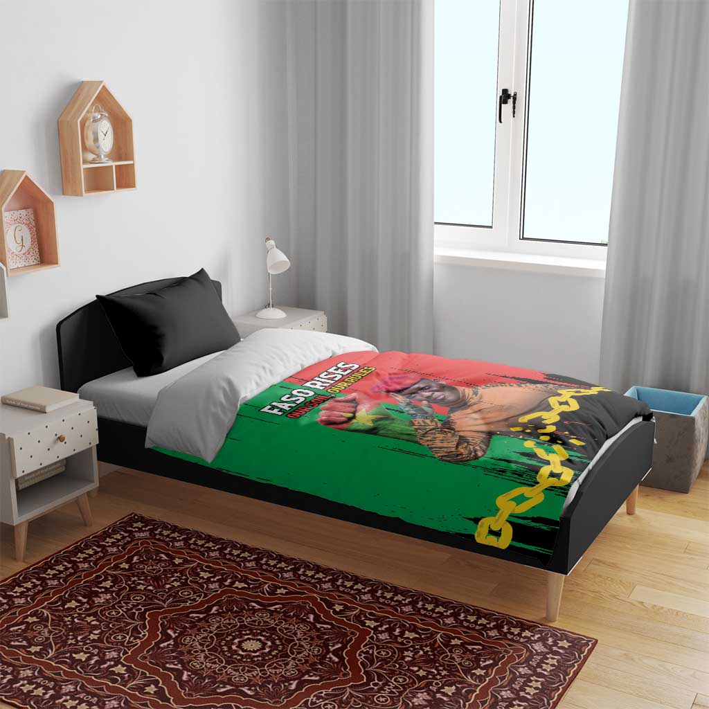 Faso Rises Our Soil Our Rules Bedding Set Ibrahim Traore Revolutionary Spirit LT15