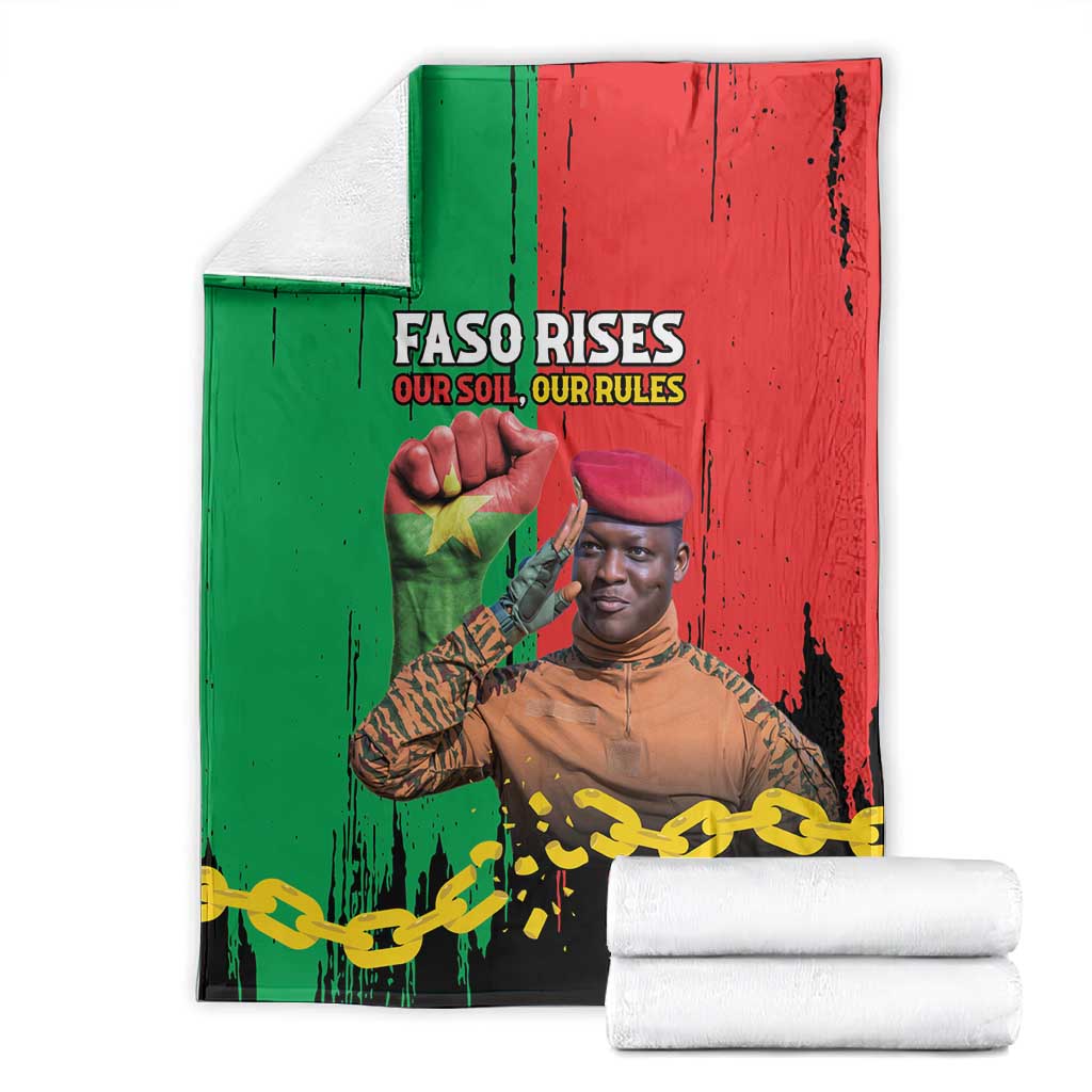 Faso Rises Our Soil Our Rules Blanket Ibrahim Traore Revolutionary Spirit LT15