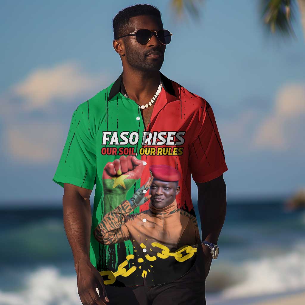 Faso Rises Our Soil Our Rules Hawaiian Shirt Ibrahim Traore Revolutionary Spirit LT15