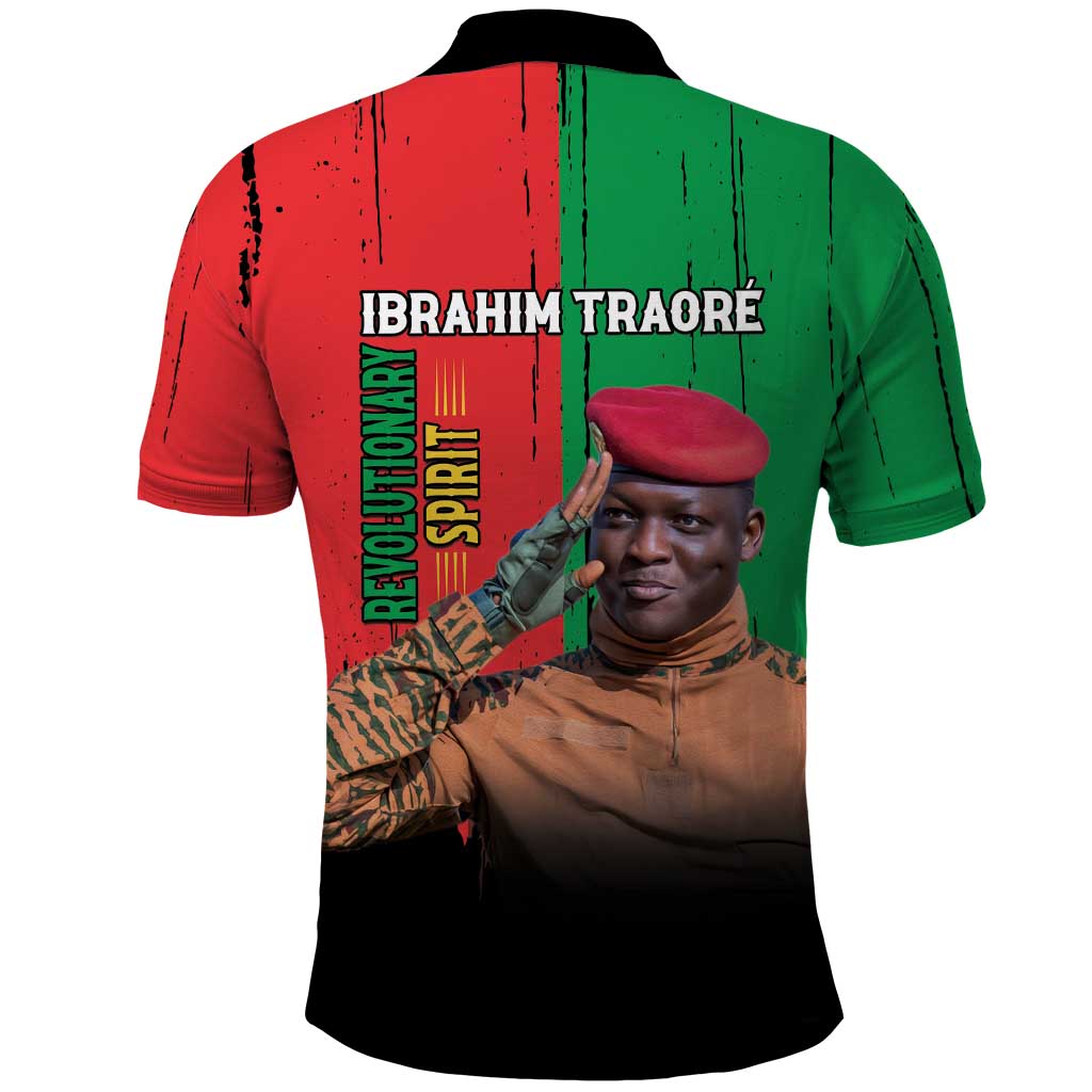 Ibrahim Traore Polo Shirt Faso Rises Our Soil Our Rules LT15