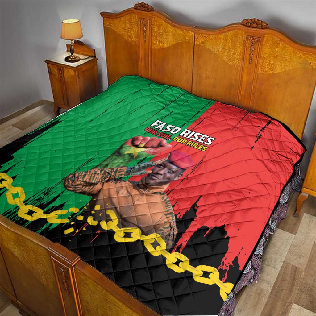 Faso Rises Our Soil Our Rules Quilt Ibrahim Traore Revolutionary Spirit LT15