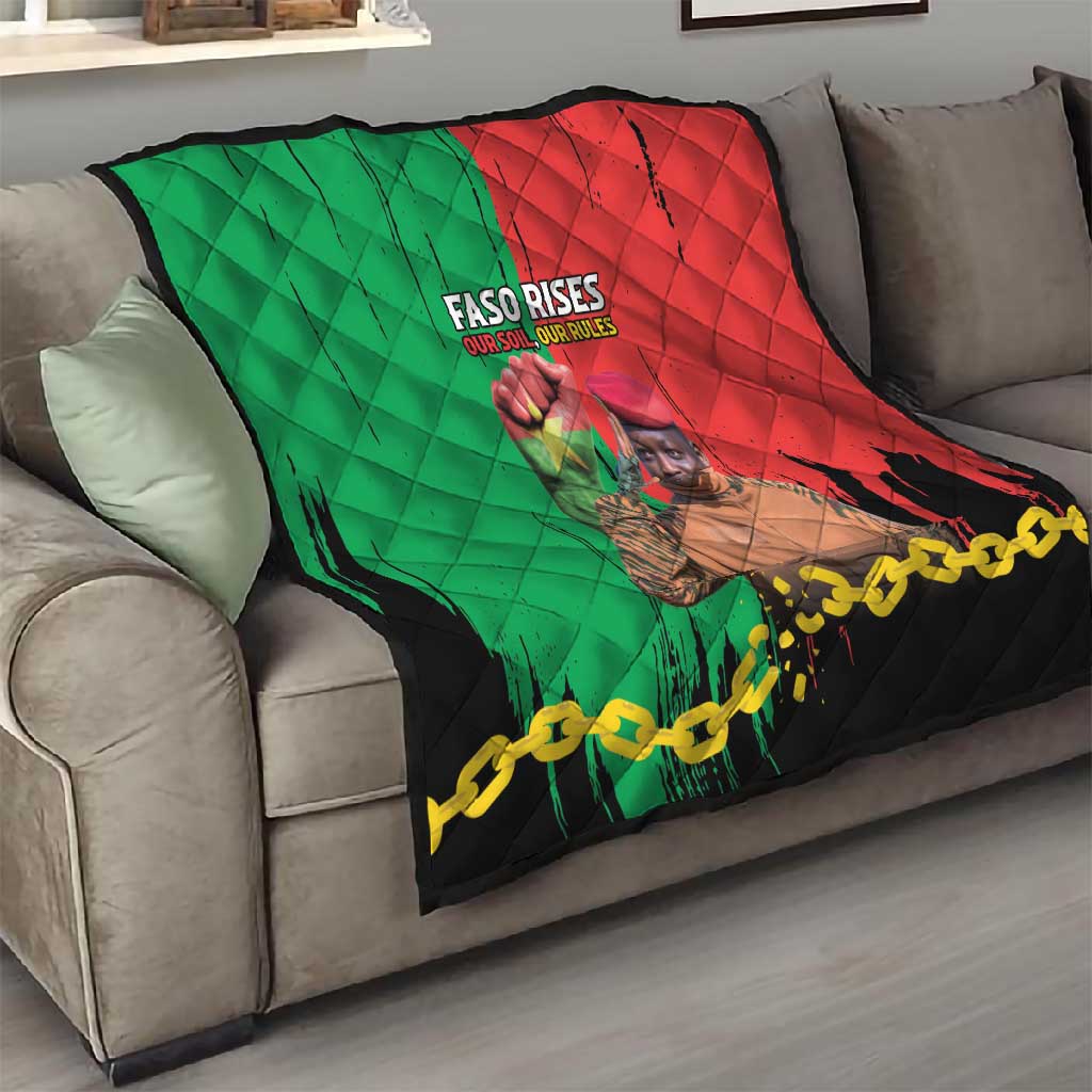 Faso Rises Our Soil Our Rules Quilt Ibrahim Traore Revolutionary Spirit LT15