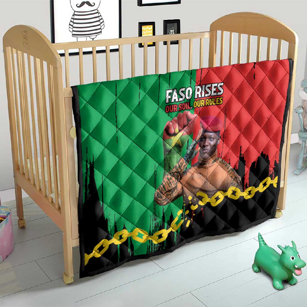 Faso Rises Our Soil Our Rules Quilt Ibrahim Traore Revolutionary Spirit LT15