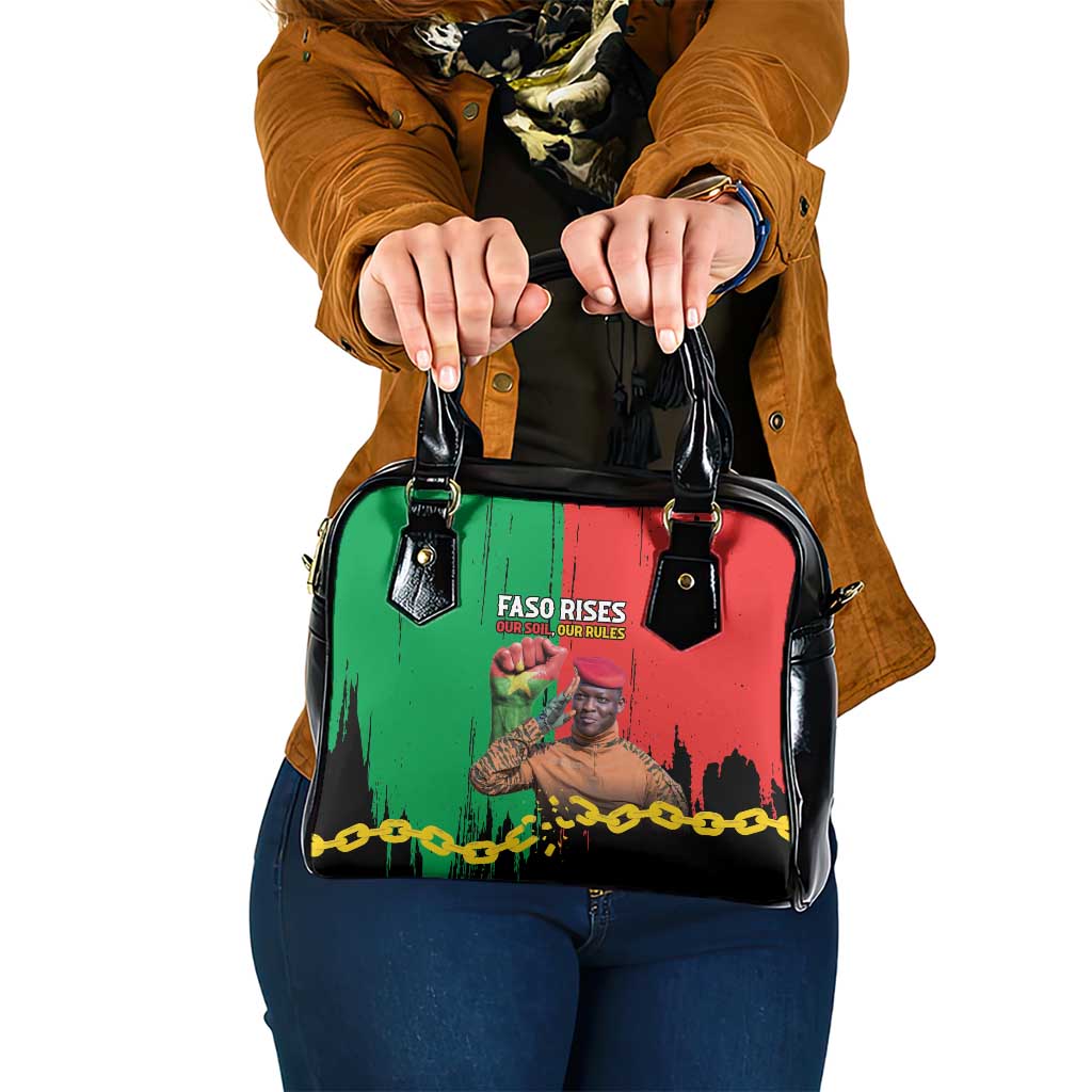 Ibrahim Traore Shoulder Handbag Faso Rises Our Soil Our Rules LT15